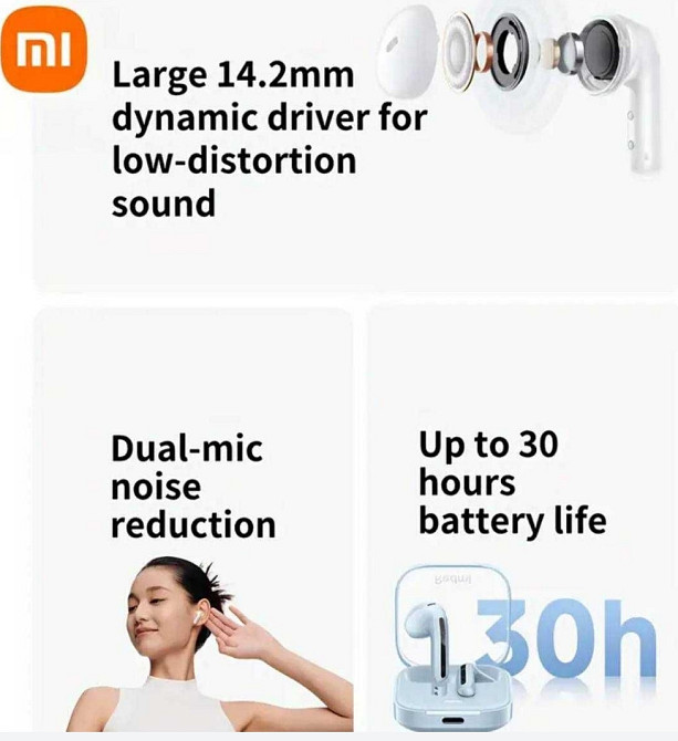 Xiaomi Redmi Buds 6 Active Black Київ - фото 1