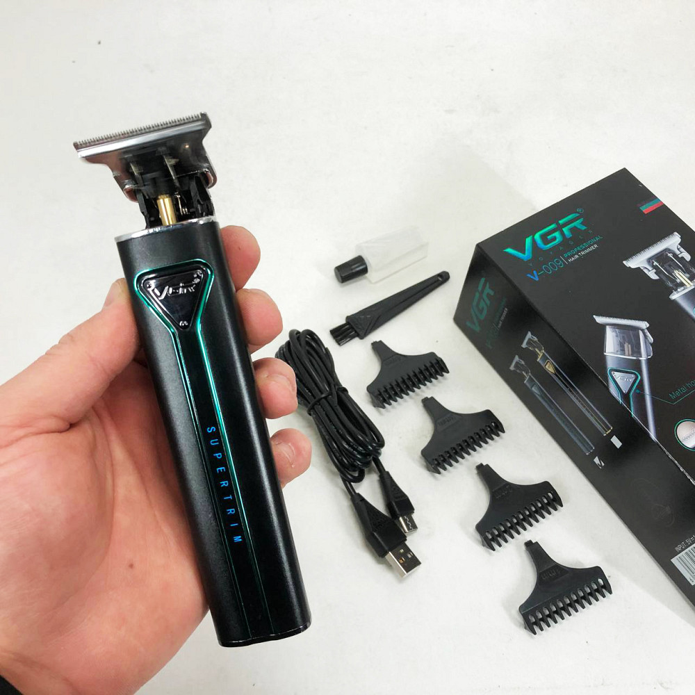 Набор машинок для стрижки VGR V-009, Профессиональная машинка для бритья головы, Триммер беспроводной AM-23 Львов - изображение 13
