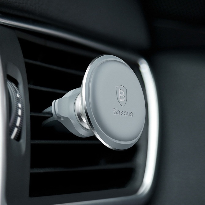 Магнітний автотримач для телефону Baseus Magnetic Air Vent Car Mount SUGX-A0S (Сріблястий) Миколаїв - фото 7