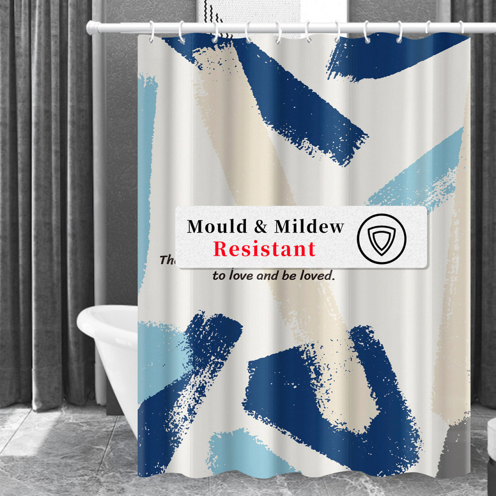 Шторка для ванны из полиэстера водонепроницаемая Bathlux 180x180 см с кольцами, занавеска для ванной комнаты Каменец-Подольский - изображение 3