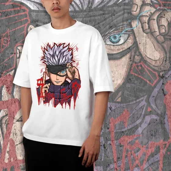 Футболка чоловіча з  принтом Магическая Битва Сатору Годжо 3 WE Розмір 48 Дніпро