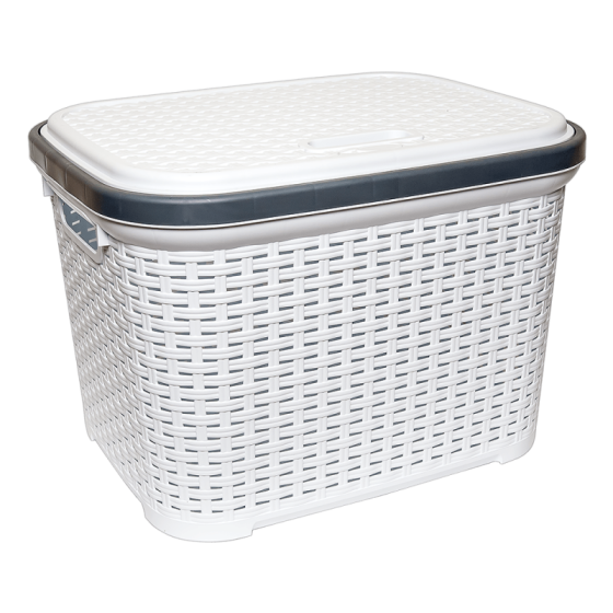 Корзина для белья 25 л Simple серая Харьков