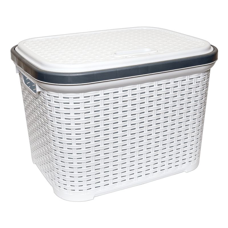 Корзина для белья 25 л Simple серая Харьков - изображение 1