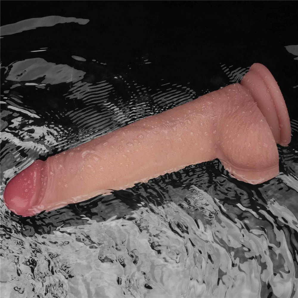 Реалистичный вибратор - Vibrating Sliding Skin Pro II Dual Layer Silicone Dong 8.5