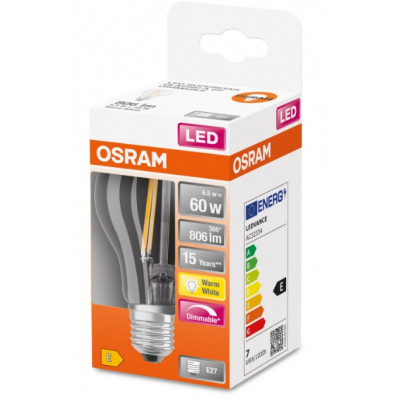 Лампочка Osram LEDSCLA60D 7W/827 230V FIL E27 10X1 (4058075115958) Вінниця - фото 4