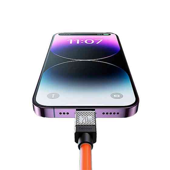 Кабель Baseus CoolPlay для быстрой зарядки Type-C в iPhone 2м оранжевый Киев