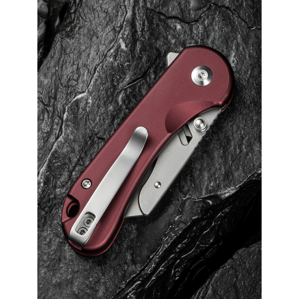 Ніж трапеція складаний кишеньковий Civivi Elementum Utility, (5.8 см) 6Cr13 / Aluminum червоний Київ - фото 15