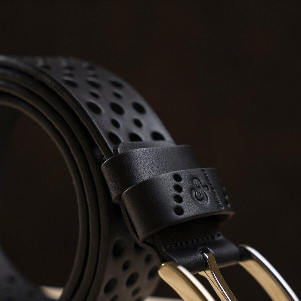 Ремень мужской Grande Pelle 11066 джинсовый Черный Киев - изображение 9