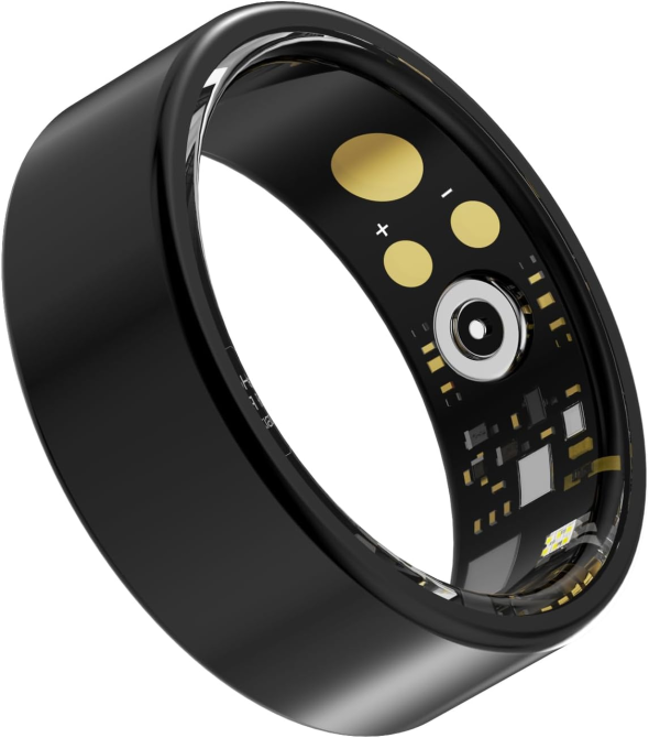 Розумне кільце Smart Ring SUNOL Black (Size 9): моніторинг здоров'я, сну, тиску та кисню, IP68, iOS/Android + Зарядний кейс Київ - фото 2