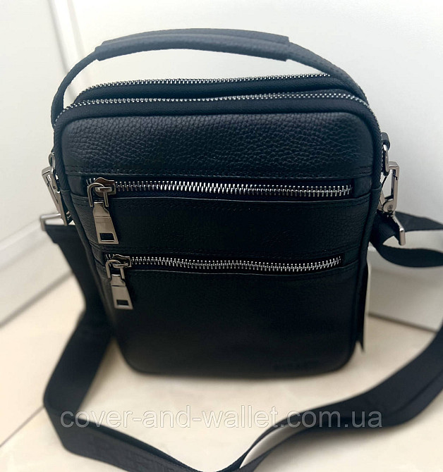 Стильная мужская кожаная сумка-барсетка с ручкой на много отделений Rekarti 114 Киев - изображение 4