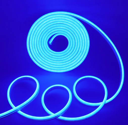 Силіконова стрічка LED NEON Синя 5м 12V-220V /0740 Дніпро