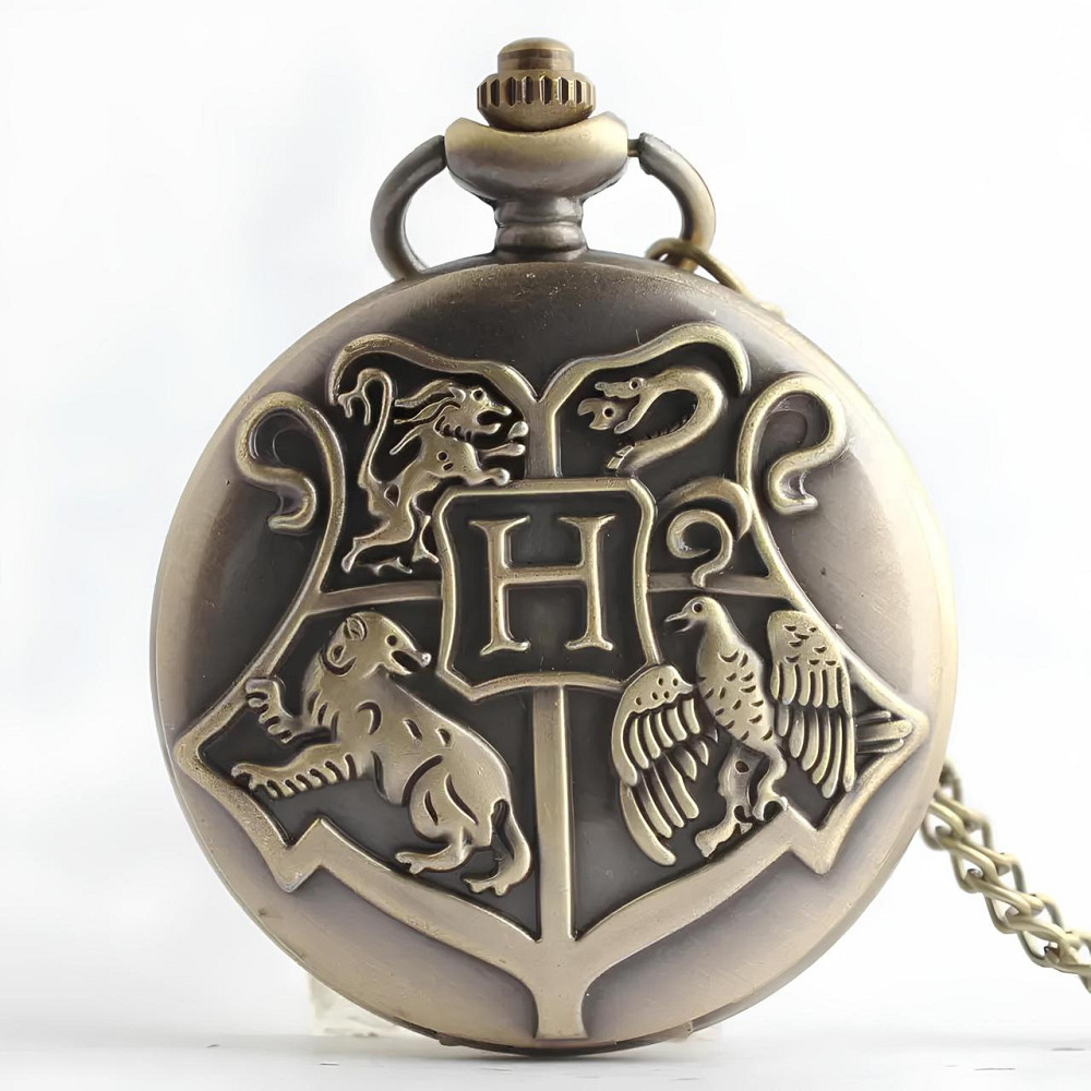 Часы на цепочке с гербом Хогвартс RESTEQ 47 мм, Часы карманные Гарри Поттер, Часы с эмблемой Хогвартс Киев - изображение 1