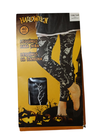 Легінси дитячі будинок з привидами для Хелловіна 40 den 158-164 на 13-14 років чорно-білий Київ