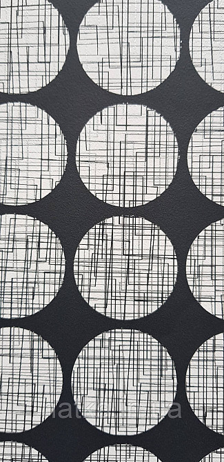 Шпалери вінілові на флізеліні Rasch Clasik 0,53х10 дитячі кола сірі на чорному Київ - фото 2