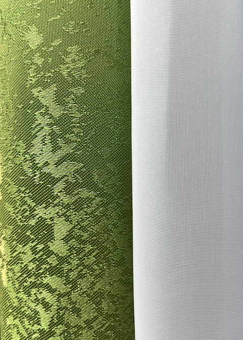 Комплект готовых штор VR-Textil Жаккард Мрамор Al1 № 1907ш Оливковый 150х270 см 2 шт (33-0959) Киев - изображение 6