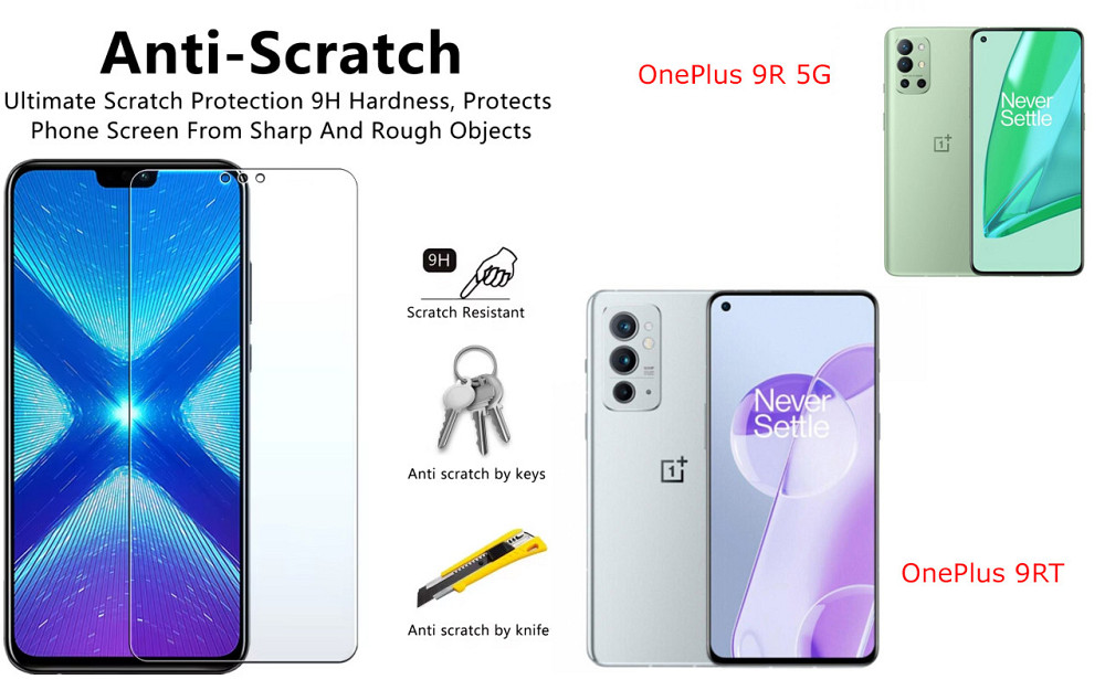 Защитное стекло NeoGlass для OnePlus 9R 5G, OnePlus 9RT – ультрапрозрачное и устойчивое Киев - изображение 1