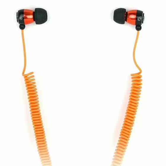 Навушники дротові "Bungee", оранжеві Рівне