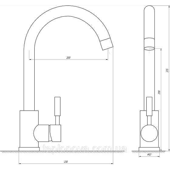 Смеситель для кухни Globus Lux ALPEN SBT1-203S-BB Черновцы