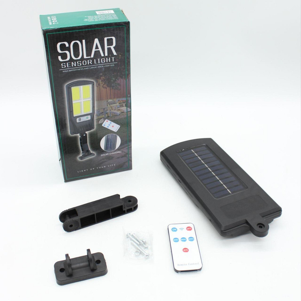 Вуличний ліхтар на сонячній батареї + пульт, Solar Light BL BK120-6COB / LED прожектор з датчиком руху Київ - фото 10