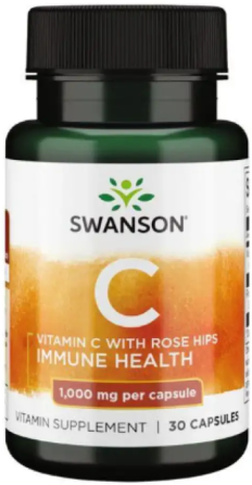 Вітамін C Swanson Vitamin C Rose Hips 1000mg 30 капс Київ
