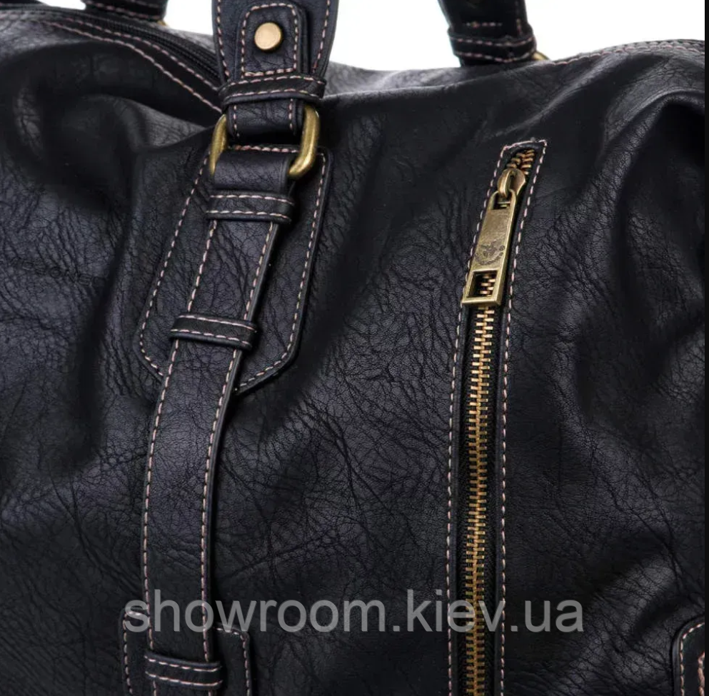 Чоловіча дорожна сумка саквояж David Jones (7920) чорна Київ - фото 4