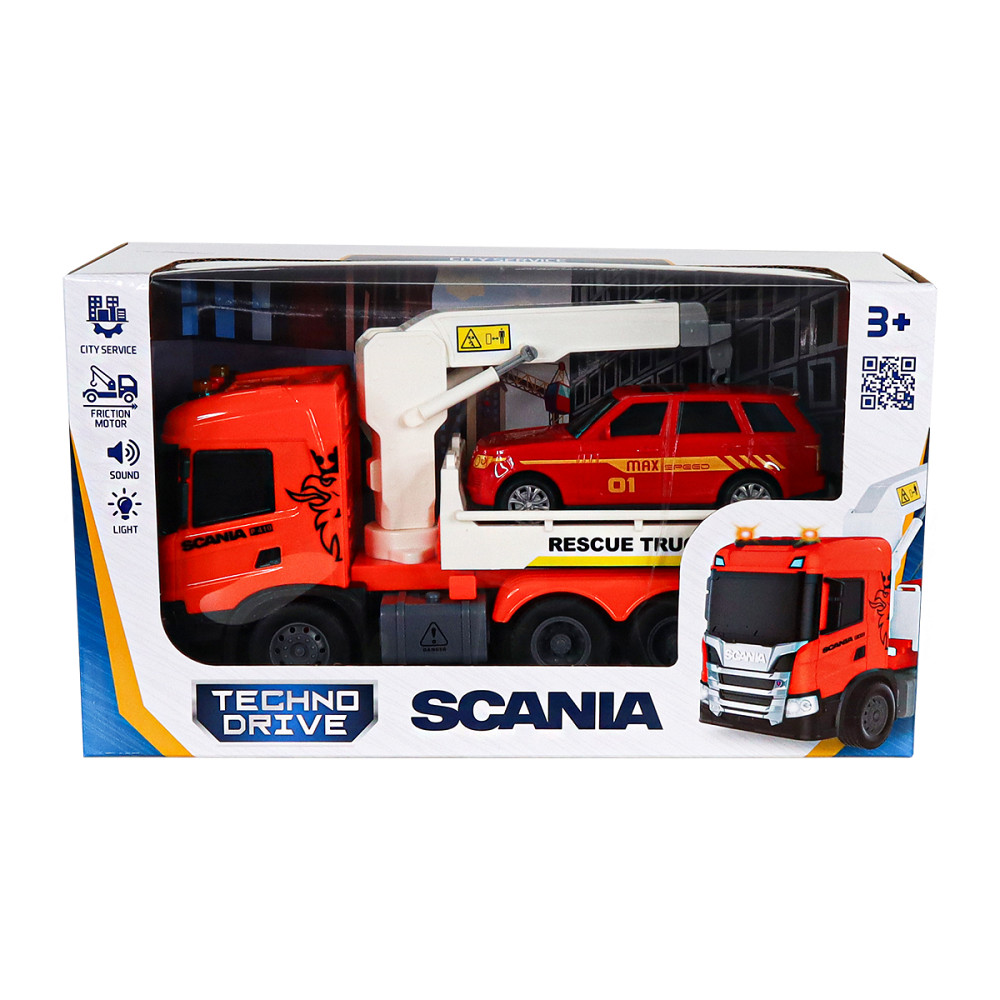 Ігровий набір серії Big Truck – Евакуатор Scania з машиною (світло, звук) Днепр - изображение 5