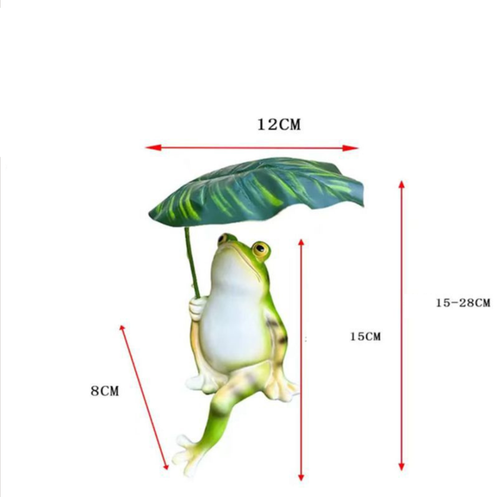 Садова фігурка Жаба під листом 28 х 12 Полістоун Одеса - фото 2