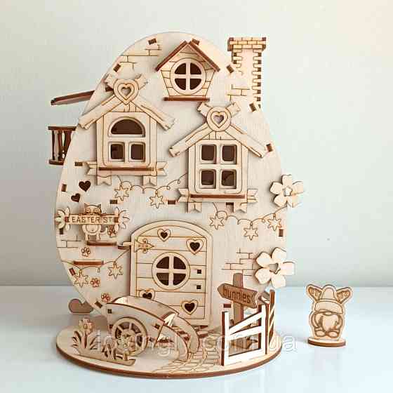 Оригинальный домик – подставка под пасхальные яйца. Пасхальный декр. Ирпень