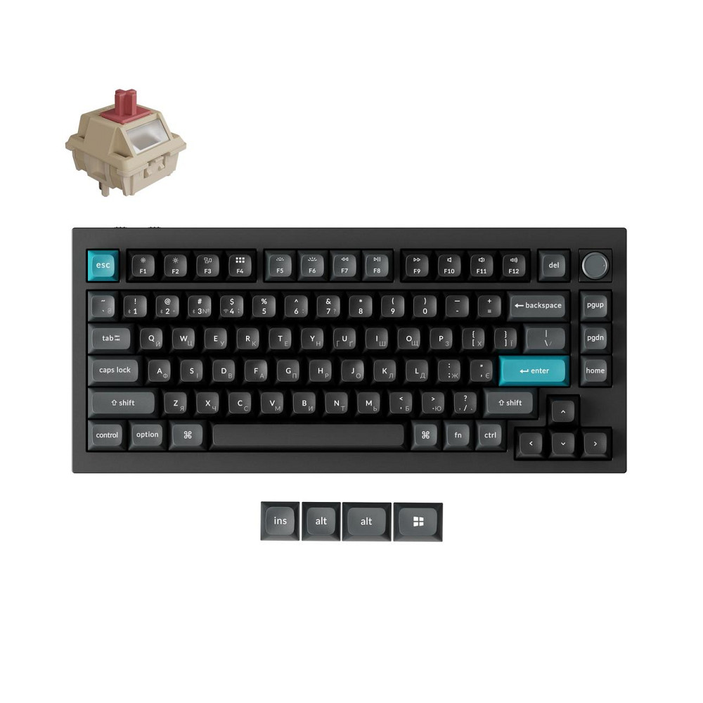 Клавіатура бездротова Keychron Q1 Ultra Keychron Red Switch Black RGB (Q1U-M1-UA) ( 25247 ) Харьков - изображение 7