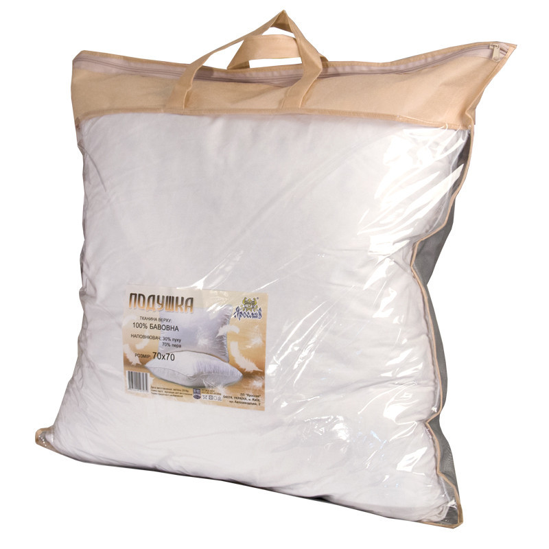 Подушка пухова пірьяна 40*60 - 50% пух, 50% перо Київ - фото 4