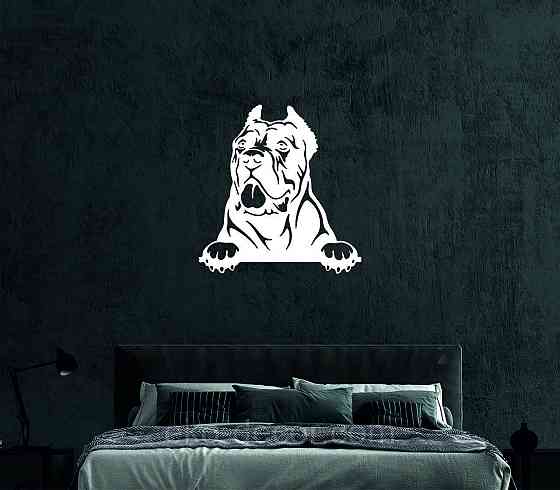 Декоративне настінне Панно «Кане-корсо», Декор на стіну 50*48 см, Білий Київ