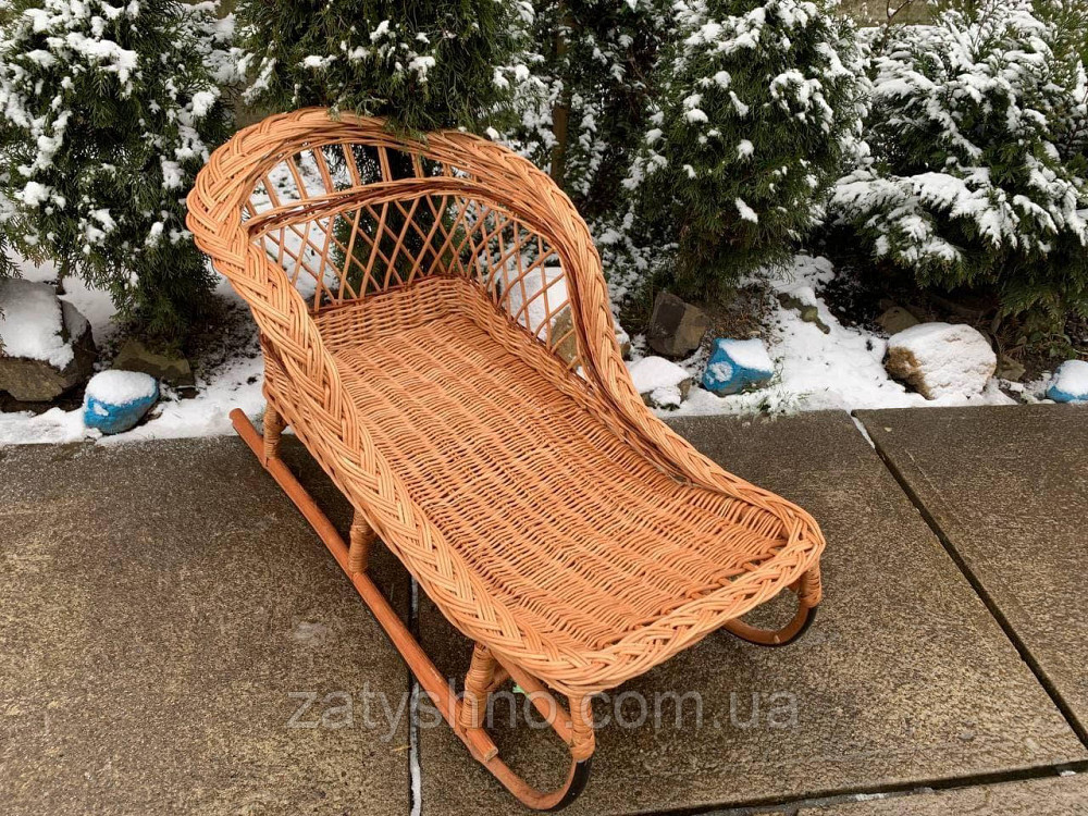 Санки плетеные из лозы с заплетенным сиденьем Киев - изображение 6