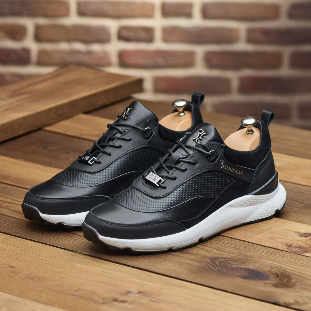 Шкіряні брендові чоловіче взуття чорного кольору М-163 більенер-ч/б Харьков - изображение 1