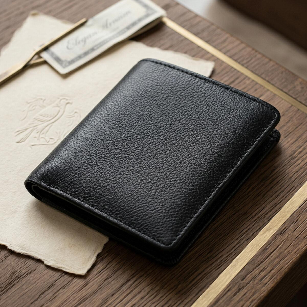 Жіночий шкіряний гаманець для карток купюр та монет ST Leather 22690 Чорний Київ - фото 12