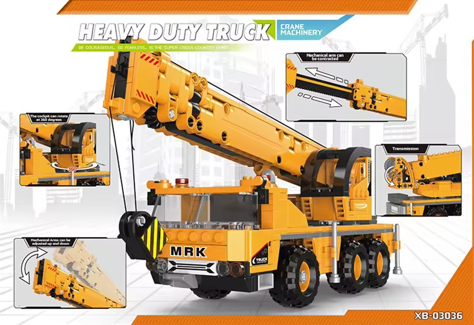 Конструктор дитячий.Підйомний кран ігровий.Будівельна техніка на 657 деталі Кам'янець-Подільський - фото 3