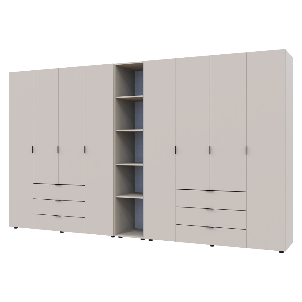 Комплект шкафов для одежды Doros Гелар (3 шт.) 348,2х49,5х203,4 см Кашемир (DRS-011255) Львов - изображение 1