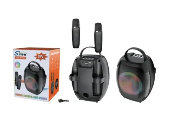 Минидинамик Bluetooth ZQS-W4107 с 2 микрофонами, портативная караоке колонка USB/TF/FM Одесса