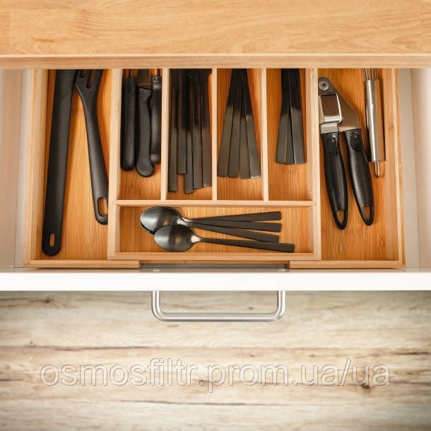 Лоток для столових приборів Axentia бамбук 5-7 відділень (116668) Київ - фото 4