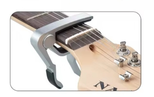 Гитарный каподастр для шестиструнной гитары капо 9 см серый Киев - изображение 2