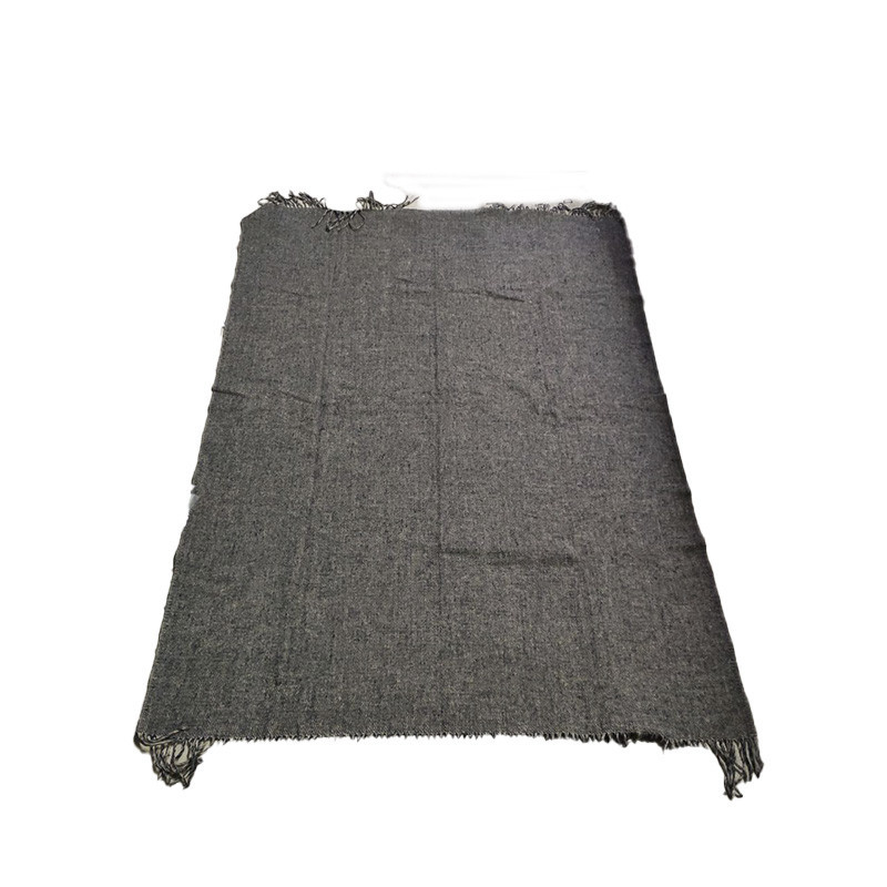 Плед из шерсти мериноса 140×200 жёлто-серый Киев - изображение 2