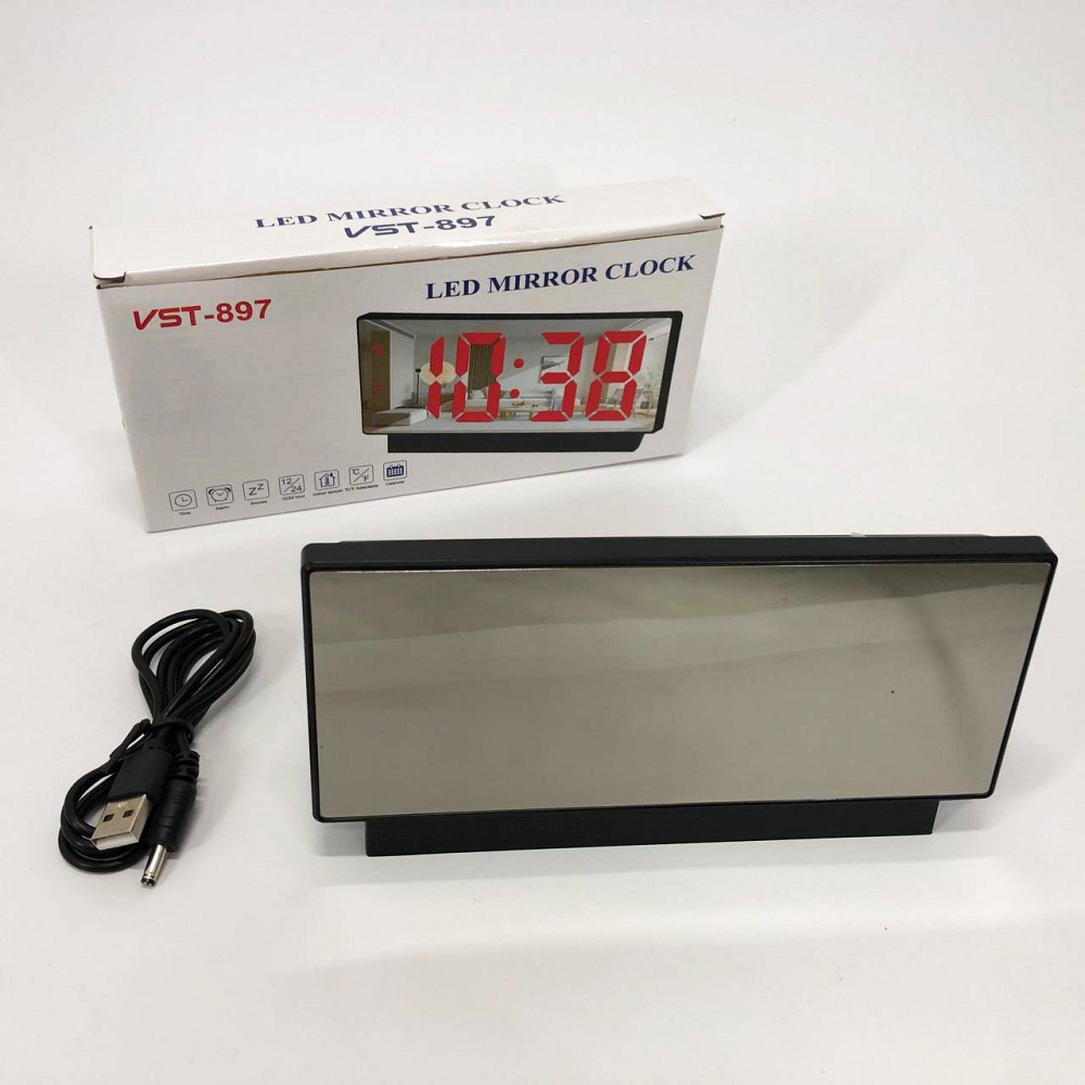 Настольные часы со светодиодным дисплеем VST-897-1, Часы с подстветкой, Часа KO-192 электронные настольные Киев - изображение 8