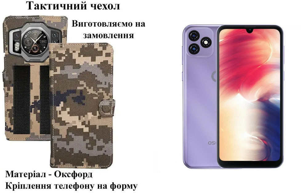 Тактический чехол для Blackview BV9900, BV9900E, BV9900 Pro, крепится к снаряжению на липучке Киев - изображение 1