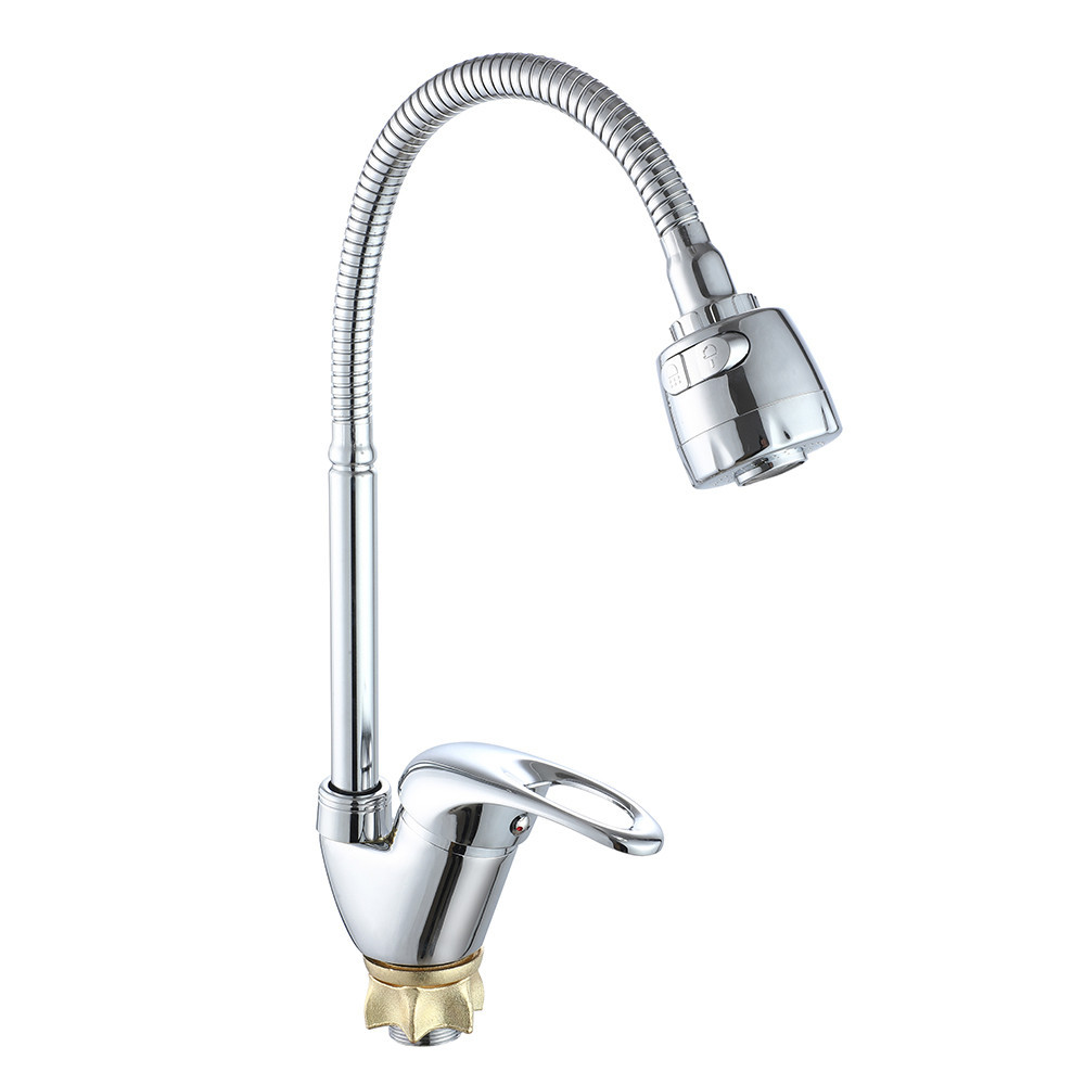 Смеситель для кухни WEZER VRL423-13 с рефлекторным изливом, хром Киев - изображение 1