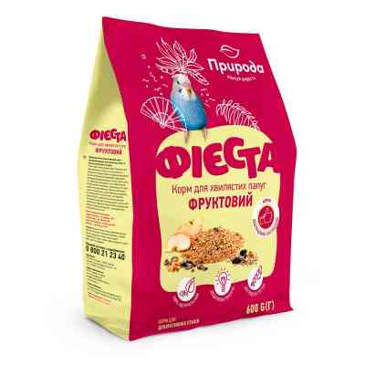 Корм для птахів Природа Фієста «Фруктовий» для хвилястих папуг 600 г (4823082413836) Вінниця
