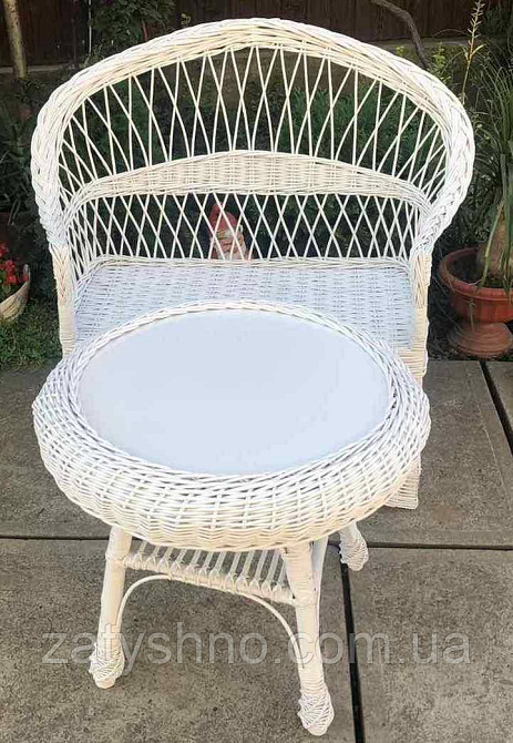 Диван и стол плетеный |Мебель из лозы  диваном |мебель плетеная белая со столом журнальным Киев - изображение 2
