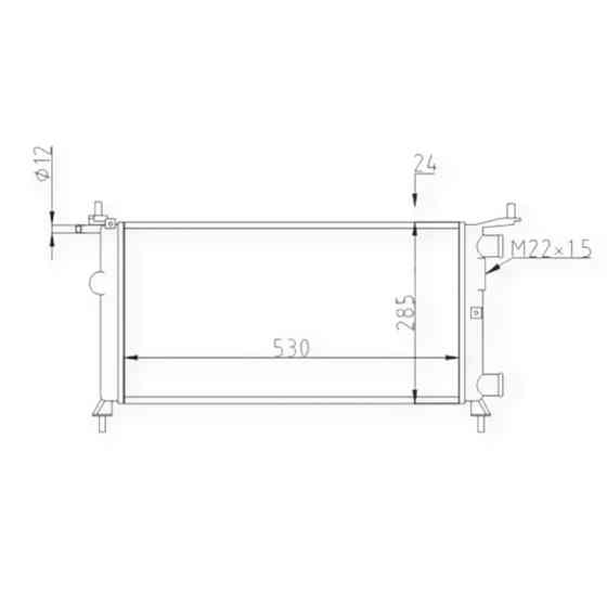 Радіатор двигуна Опель Corsa B 1.0, 1.2 (96-01) охолодження Мукачево
