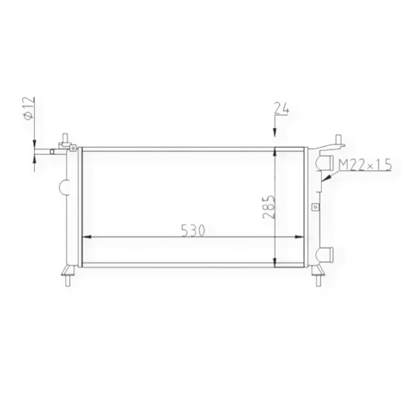Радіатор двигуна Опель Corsa B 1.0, 1.2 (96-01) охолодження Мукачево - фото 1