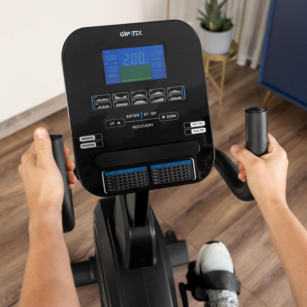 Горизонтальний велотренажер Gymtek XBR6000 електромагнітний синій Київ - фото 13