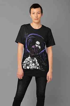 Футболка для мальчика аниме Истребитель демонов оверсайз (рост от 165 до 180 ) Черний AnimeJ0910m Днепр