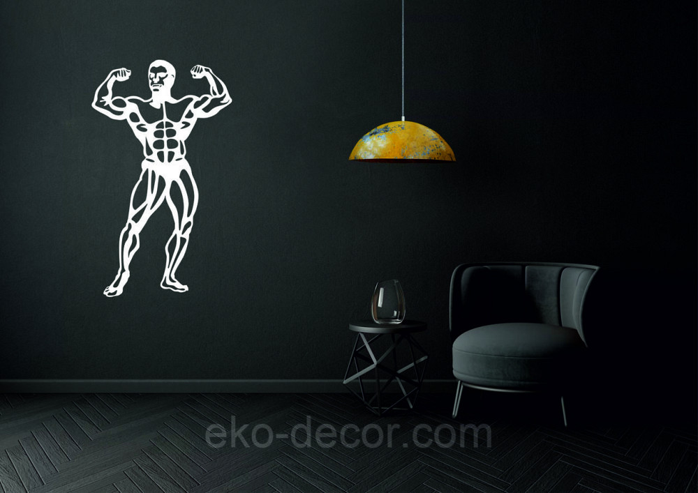 Декоративное настенное Панно «Бодибилдер», Декор на стену 90*53 см, Белый Киев - изображение 7